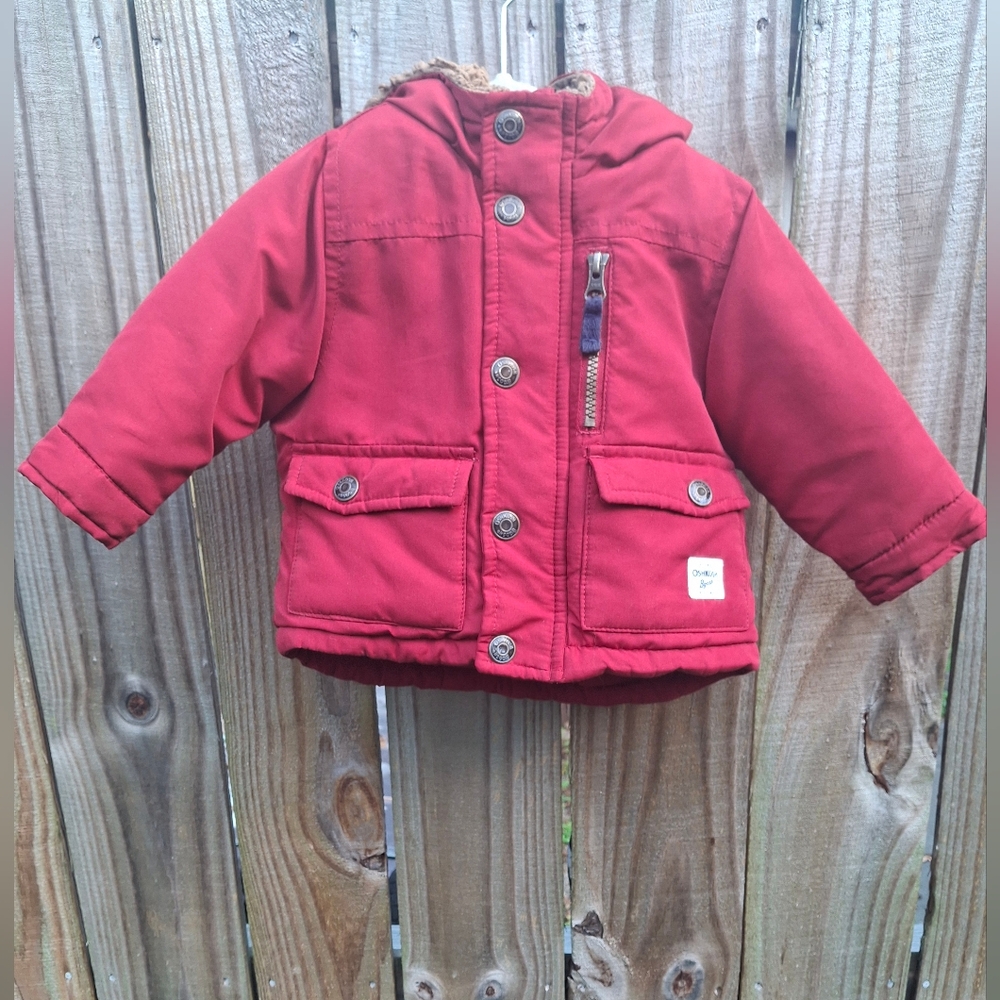 OshKosh B'gosh Red Coat with Button Accent